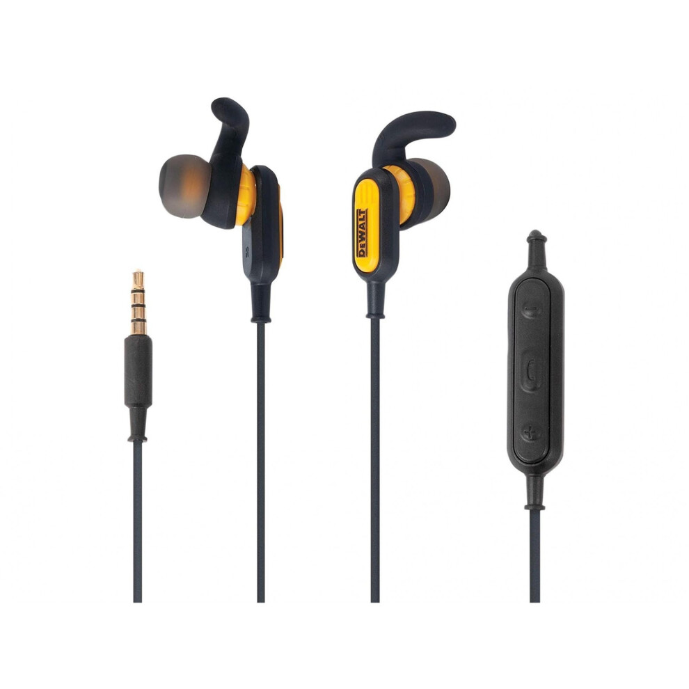 Dewalt Telecoms Jobsite Wired Earphones 5063750402383