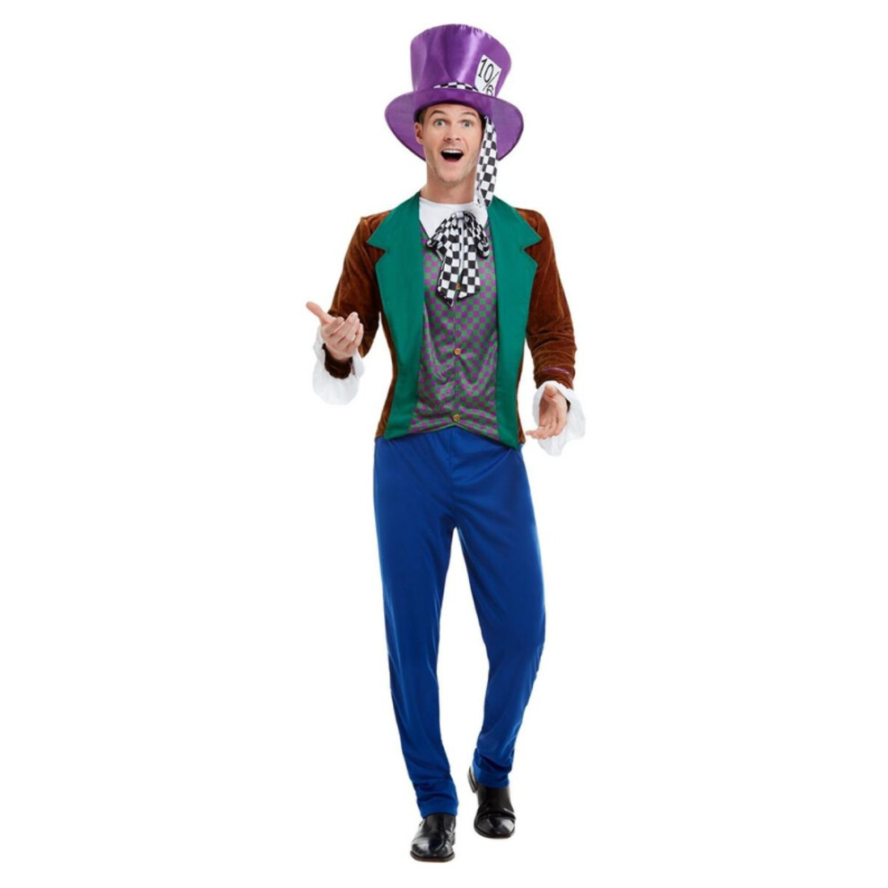 Smiffy's (Xl R, Multicoloured) Mens Mad Hatter Costume Set