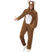 (M, Brown) Smiffys Unisex Adult Bear Bodysuit