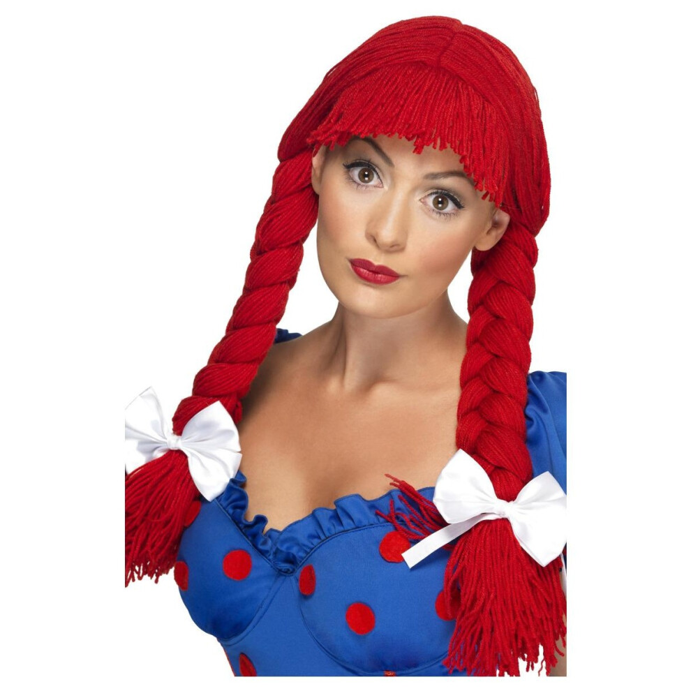 Smiffy's Womens/Ladies Rag Doll Wig Red