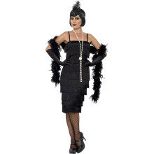 (XXL, Black) Smiffys Womens/Ladies Flapper Costume Set