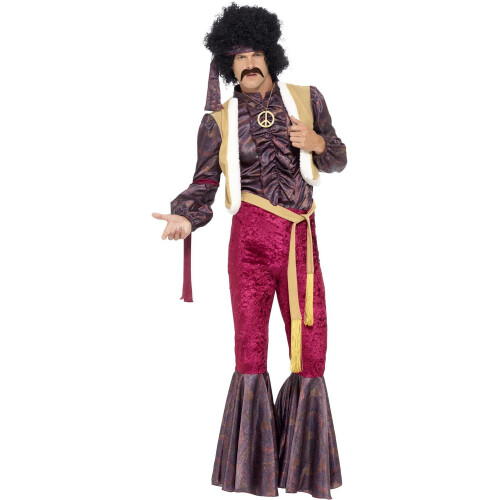 Smiffy's Smiffys Mens 70s Psychedelic Rocker Costume Set