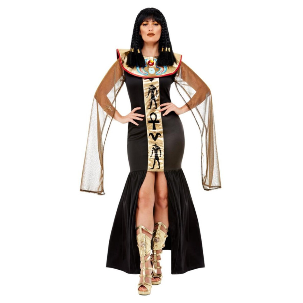 Smiffy's (S, /Gold) Womens/Ladies Egyptian Goddess Costume Set Black