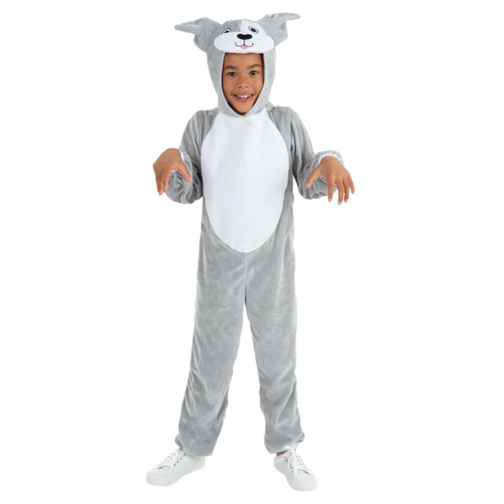Smiffy's (7-9 Years, Grey/White) Childrens/Kids Dog Costume