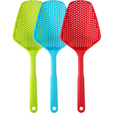 Küchensieblöffel-Set, Löffel aus verstärktem Nylonmaterial für antihaftbeschichtetes Kochgeschirr, ergonomischer langer Griff, Aufhängeöse,