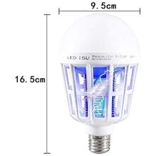 Pacote com dois: Lâmpadas Mata-Insetos, Armadilha Elétrica de Luz Ultravioleta para Moscas, Mata-Mosquitos Resistente à Água para Jardim e Pátio
