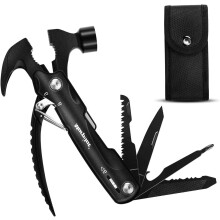 Essentiële multifunctionele hamer voor overleving, hoogwaardig roestvrij staal, multifunctioneel gereedschap voor buiten, draagbaar nylon etui voor