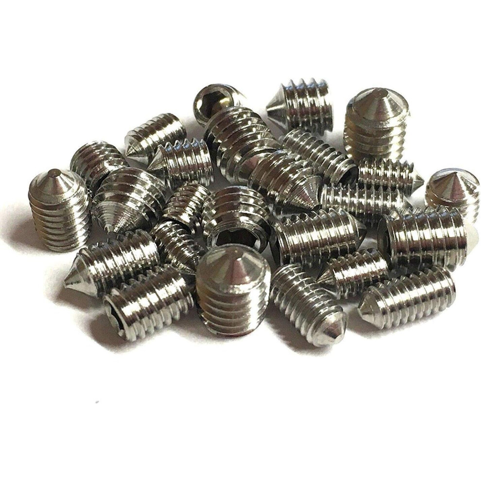 Stainless Steel Socket Set Screws, Cone Point Grub Screw Set For Industrial And Construction Fasteners, 24 Pieces Of High Quality 304 Stainless Steel 9322103782814