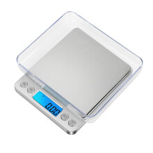 Balance numérique multi-unités, format mini 3000 g/0,1 g, en acier inoxydable, rechargeable par USB, fonction tare intelligente, écran LCD