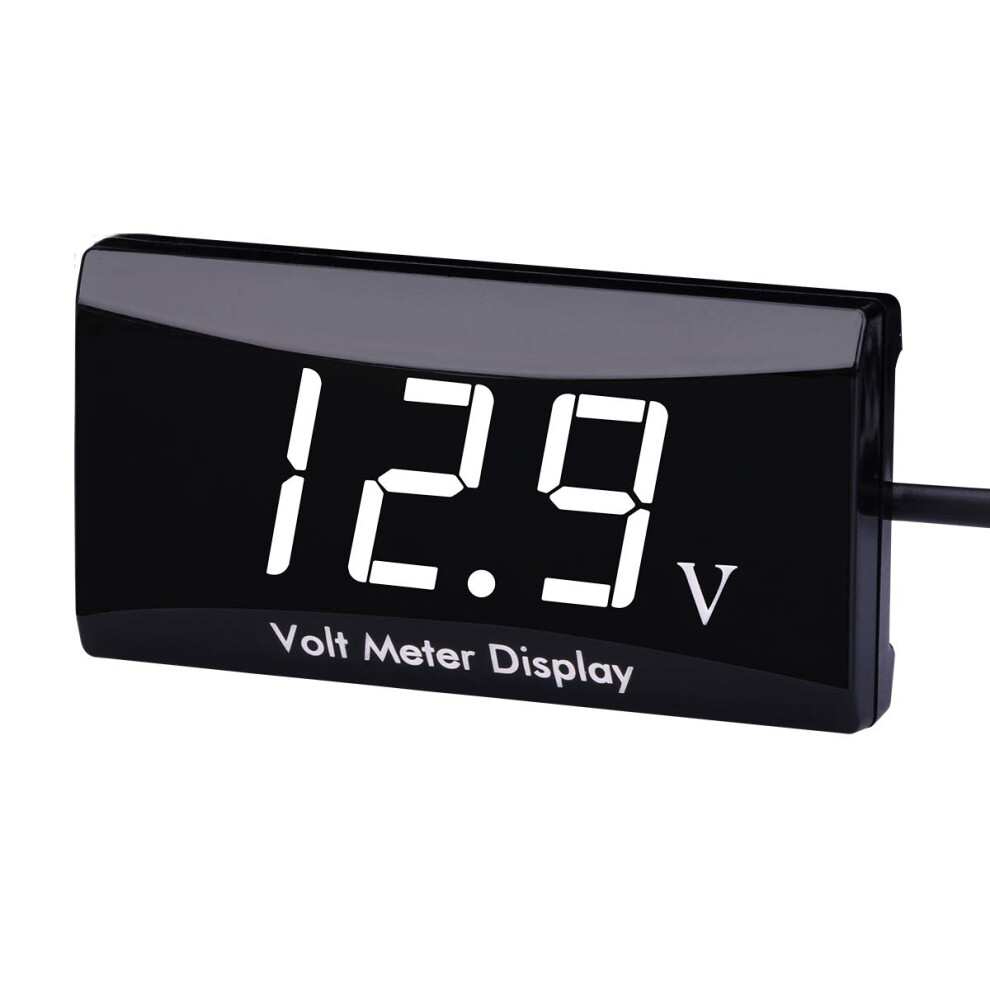 Voltmeter Gauge Meter With Led Display, Waterproof, Suitable For Cars Motorcycles Bikes 9128293704694