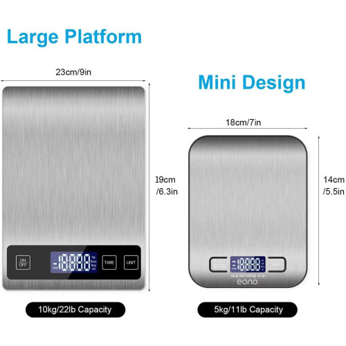 Kitchen Scale, Multiple Unit Conversion Digital Kitchen Pastry Scale For Cooking And Baking, Precision Weighing Up To 5 Kg In 1 G Increments, 1