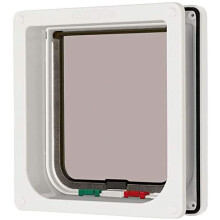 Pet Gateway, 4 Way Locking Cat Flap Door For Controlled Access, Weatherproof Construction Protects Home, Ideal For Pets Under 25 Lbs