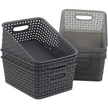 Organize In Style, Durable Plastic, Weave Design Ventilation Ensures Rapid Drying, Practical Storage Baskets, Stackable Space Saving For Your