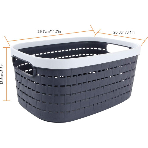 Versatile Storage Baskets, Strong Material Comfortable Handle Design Best Organizer for Office Bathroom Kitchen Wardrobe, Space-saving Design Serving
