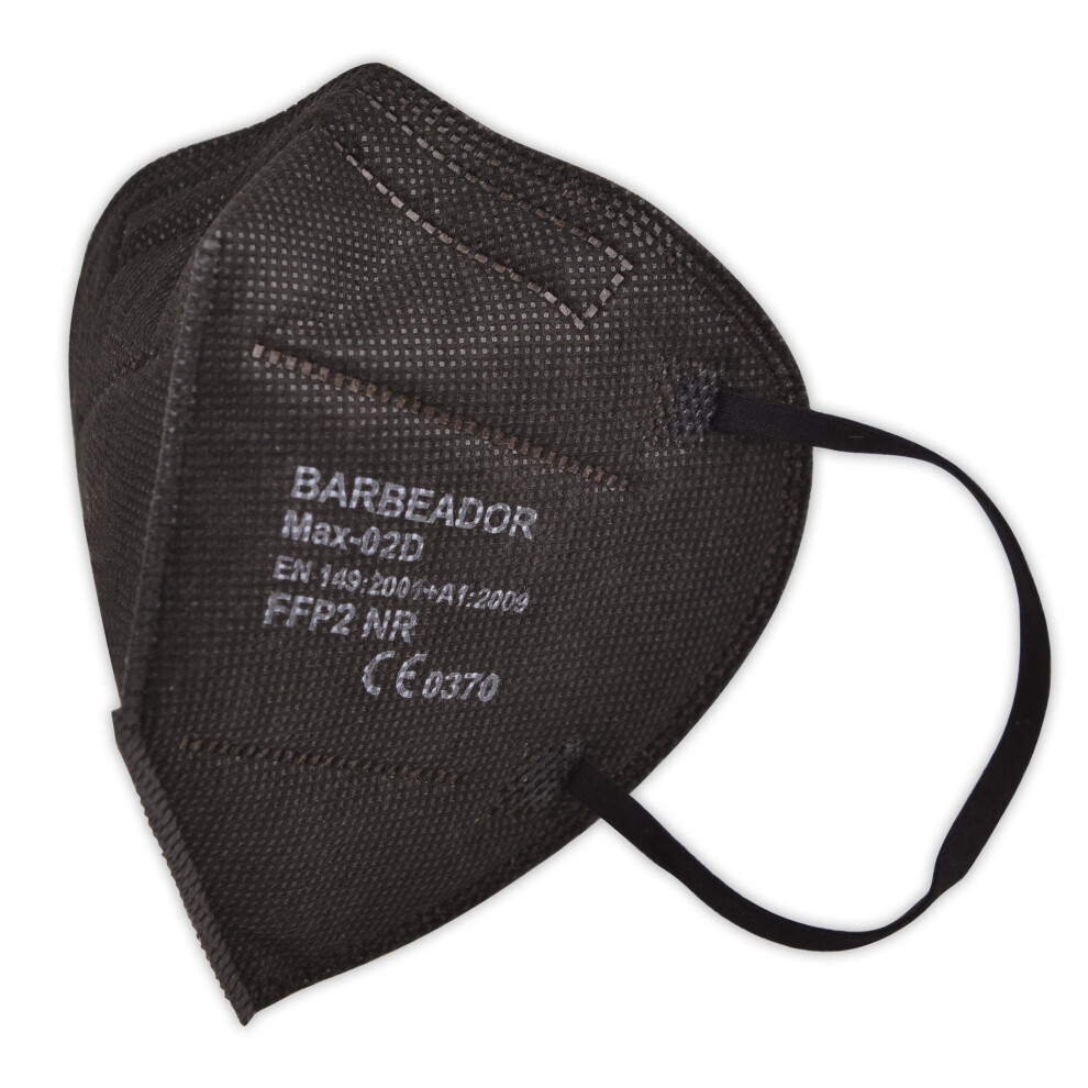 Respiratory Barrier, 5-Ply Kn95 Masks, Block Particles, Breathable Protection, Individually Sealed For Hygiene (Black) 9340258625909
