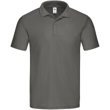 (L, Light Graphite) Fruit of the Loom Mens Original Pique Polo Shirt