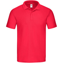 (L, Red) Fruit of the Loom Mens Original Pique Polo Shirt