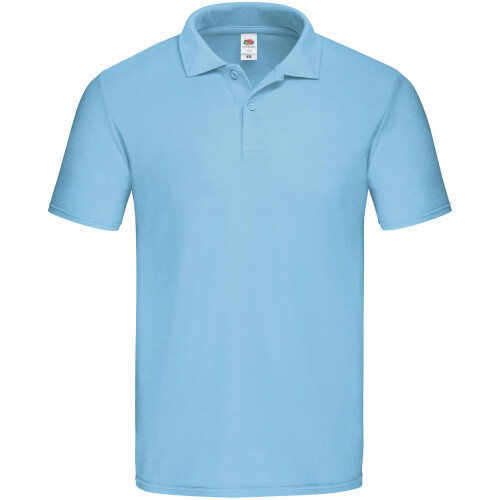 (M, Sky Blue) Fruit of the Loom Mens Original Pique Polo Shirt