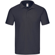 (L, Deep Navy) Fruit of the Loom Mens Original Pique Polo Shirt