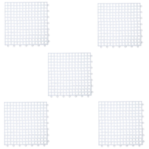 Tapis de bain épissable, 1/5/10 pièces, tapis de sol de-Blanc 5