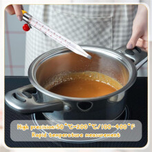 2 Stuks Snoepthermometer met Potclip 8 Inch Frituuroliethermometer Direct Afleesbaar Kookvoedselthermometers Suikersiroop