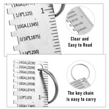 Shingle Gauge Welding Tools Wire/Metal Sheet Thickness Gauge Stainless Steel Metal Thickness Gauge Size Inspection Tool