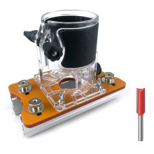 Woodworking 2 in 1 Slotting Bracket,Invisible Fasteners Slotting Guide Base for Furniture Concealed Connector and Buckle