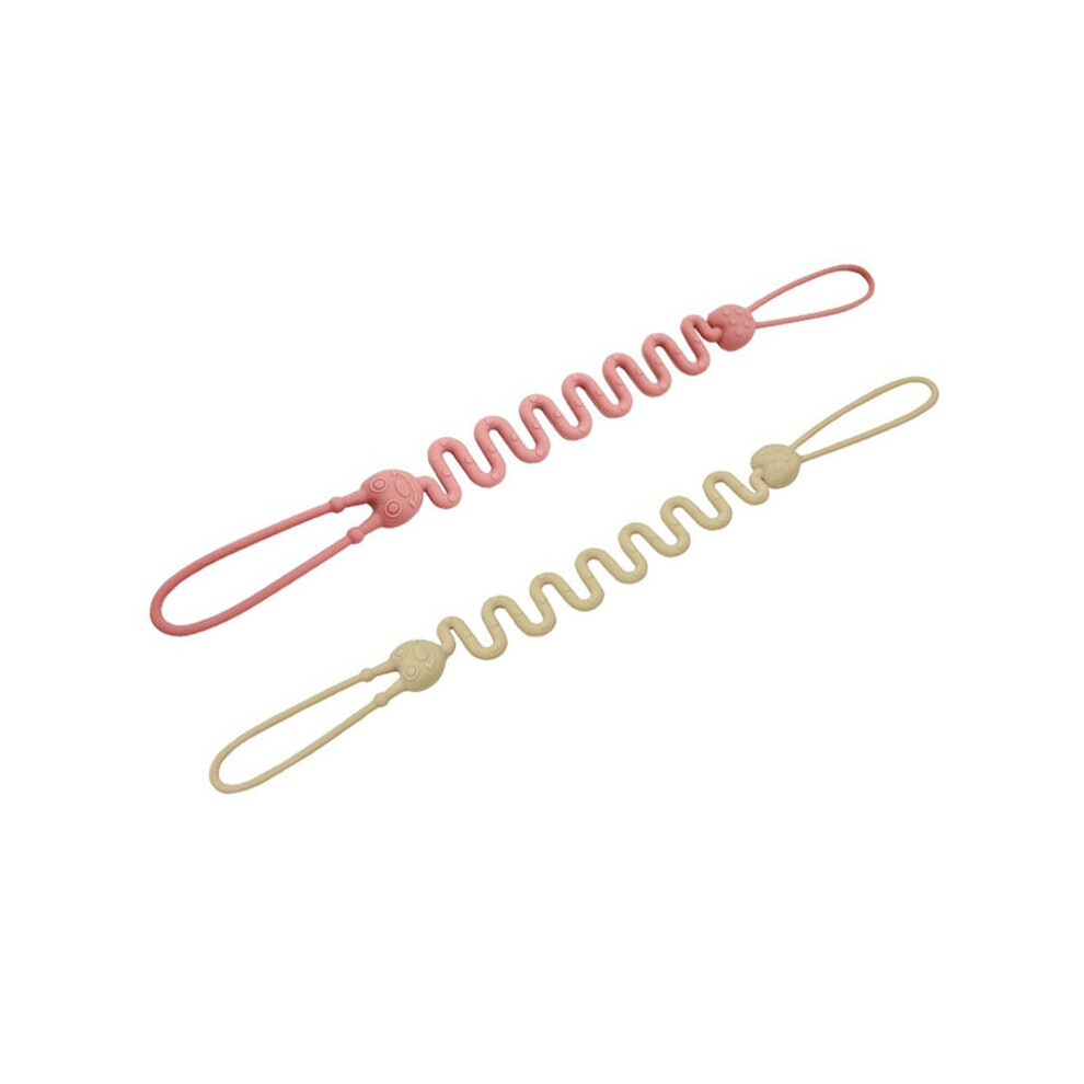 Silicone Dummy Clip Set, 2 Pack, Universal Pacifier Chain Holder For Boys And Girls Exogio