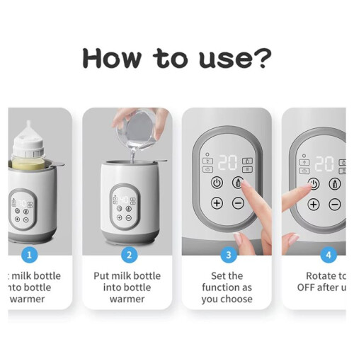 Multifunction Baby Bottle Warmer,Quick & Safe Heating, Night Use, Stable Temperature Control,Nursing Bottle Heater 1