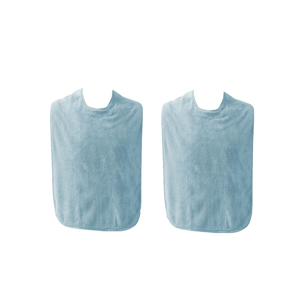 Exogio Adult Bibs For Men And Women Reusable Terry Bibs For Elderly Senior, Waterproof Towel Bibs For Adults 2Pcs