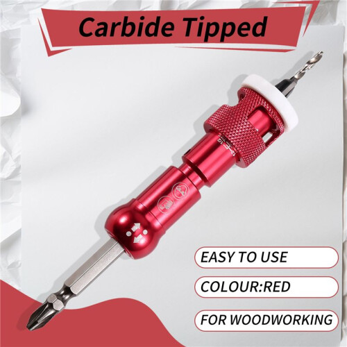 For Drill Presses Low Friction Depth Stop Drill Bits Carbide Tipped Countersink Drill Bits for Precise Countersinking B 2