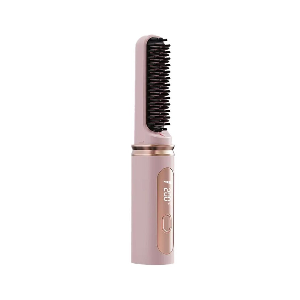 Cordless Hair Straightener Brush,Fast Heating Straightening Brush With Adjustable Temperature, Ideal For Curly Hair Exogio