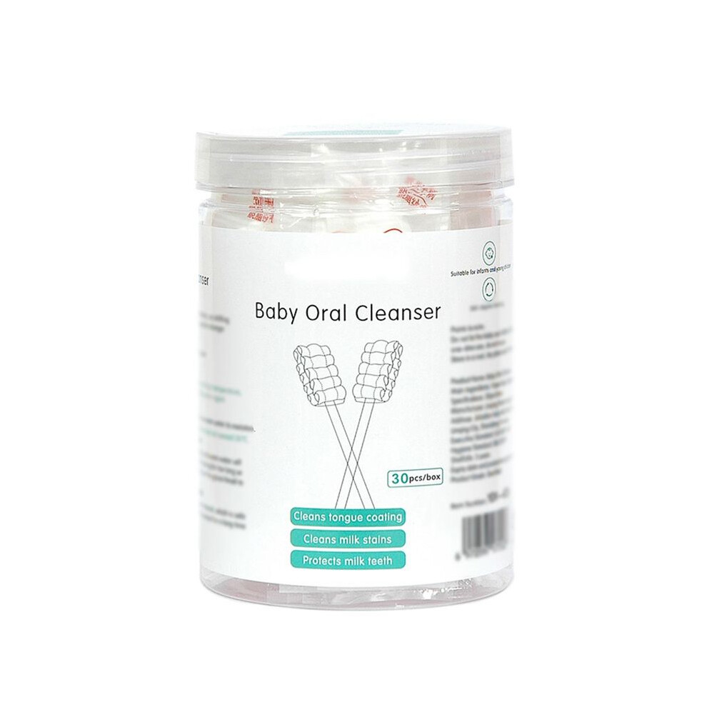 Newborn Baby Toothbrush Baby Tongue Coating and Milk Stain Cleaning Cotton Swab Baby Oral Cleaning Cotton Swab
