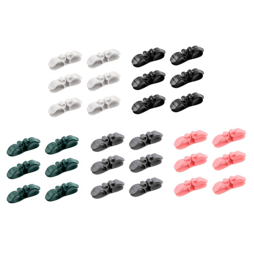 Set of 6 Efficient Appliances Cable Management Sturdy-Black 2