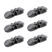 Set of 6 Efficient Appliances Cable Management Sturdy Cord-Gray