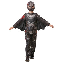(3-4 Years, Grey) How To Train Your Dragon Childrens/Kids Deluxe Hiccup Battlesuit Bodysuit