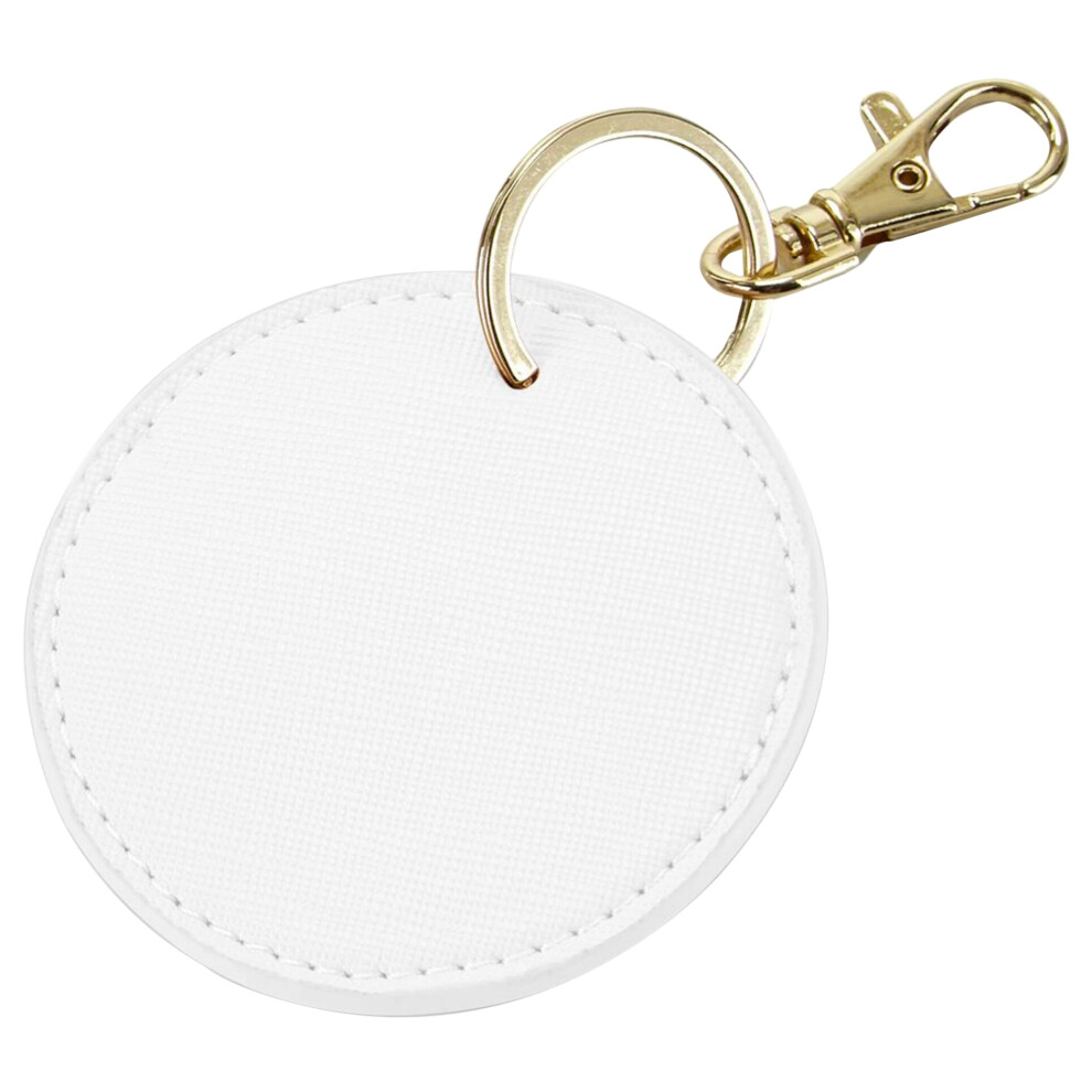 New Bagbase Unisex (One Size, Soft ) Boutique Circular Key Clip White