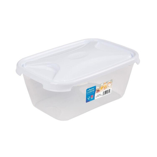 Wham Wham Cuisine Rectangular Food Storage Box White Lid 1.2L
