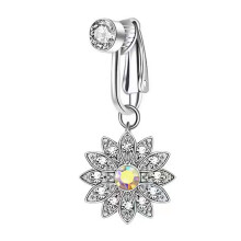 Eleganter Bauchclip ohne Piercing, verstellbarer-Sonnenblume 3