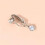 Comfortable No Piercing Belly Button Clip-round diamond 6 7