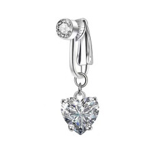 Vielseitiger Bauchnabelclip ohne Piercing,-Herz-Diamant 4