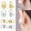 10pcs Comfortable Earring Backs Stylish Earring Backs-Style B 3