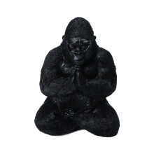 Praying Figurines Indoor Decors Meditating Chimpanzee Statue-B