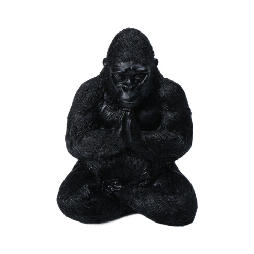 Praying Figurines Indoor Decors Meditating Chimpanzee Statue-B