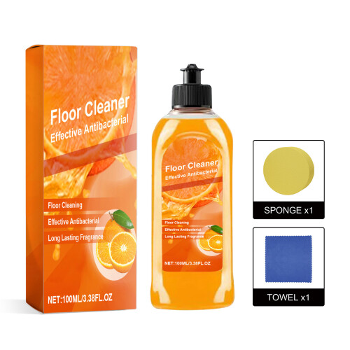 100ml Floor Cleaner Easy Cleaning Convenient Size Orange-2 sets 1