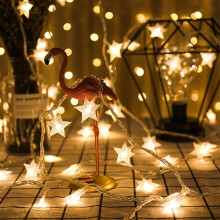 Magical Star String Lights, Battery Operated, Timer, for Indoor Outdoor Decor, Waterproof, Warm White Crystal Ball, Low Voltage, Perfect for Wedding