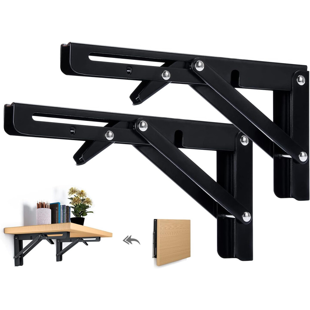Collapsible Shelf Bracket, Triangle Wall Mount, Reinforce Your Spaces (2Pcs) 9004841752884