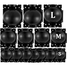 Assisted Cutting Rooting Device, Reusable Propagation Ball for Asexual Reproduction, Sturdy High-Quality PP Plastic Kit for Trees (Black, L+M+S, 15 Pi