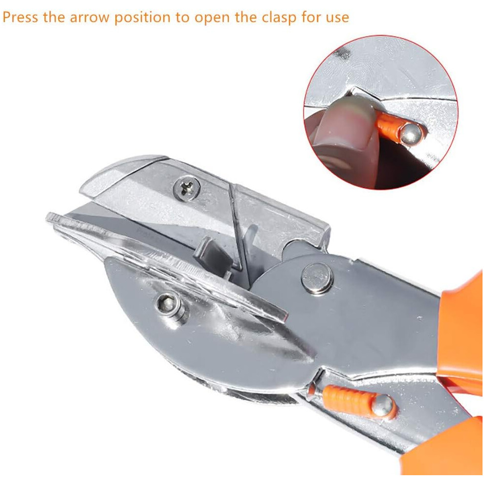 Precision Miter Shears For Angular Cutting, Adjustable From 45 To 135 Degree High-Precision Engraving Scale Multifunctional Trunking Shears For Soft 9169997022561