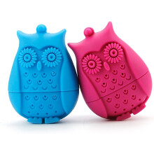 Infuseur à thé hibou Daily Dose of Joy, passoire en silicone réutilisable et résistante à la chaleur pour l'infusion de thé en vrac